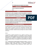 Plano de Ensino - Aproximação Ao Ambiente Profissional II - Banco de Dados - Nova Versão