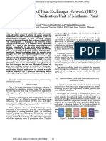 Retrofit Design o On Synthesis and P F Heat Exchanger Netw Purification Unit of Me Work (HEN) Ethanol Plant