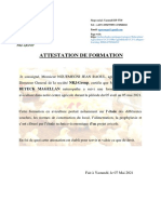 Attestation de Formation