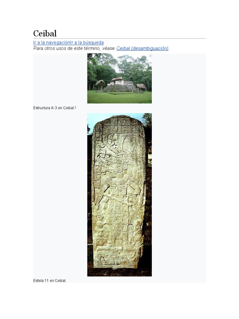 Ceibal: Sitio Arqueológico Maya en Guatemala | PDF | Geografía cultural ...