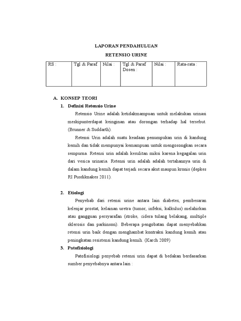 Lp retensio urine pdf