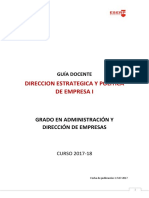 Direccion Estrategica y Politica de Empresa I