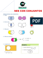 Operaciones con conjuntos: Unión, intersección, diferencia y complemento