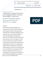 Clasificación y Zonificación de Los Ríos Por Su Régimen Hídrico - Historia, Metodología y Perspectivas