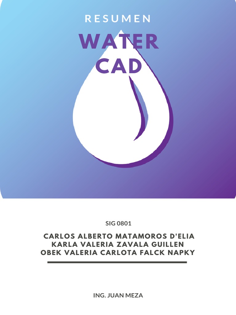 WaterCAD: Análisis y Modelado Hidráulico | PDF | Software | Agua