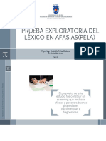 Prueba Exploratoria Del Léxico en Afasias (Pela) : Flgo. Mg. Rodolfo Peña Chávez Dr. Luis Martínez 2013