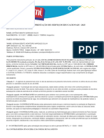 Contrato de Prestação de Serviços Educacionais - 2023: CPF: 809503371-53. RG: 3091990