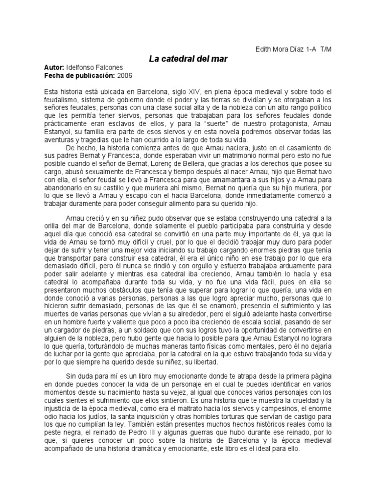La vida de Arnau Estanyol y la construcción de la Catedral del Mar ...