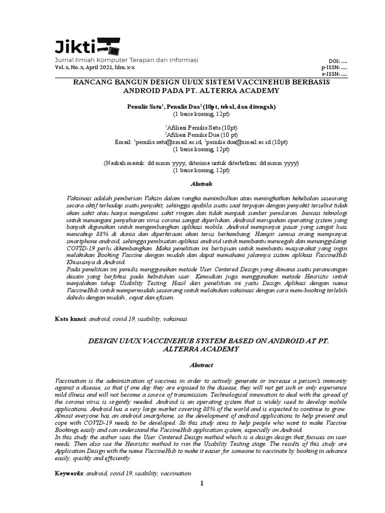 Jurnal Design Ui and Ux | PDF