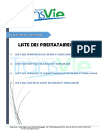 Liste Prestataires Actualisee Dakar Et Hors de Dakar (Transvie 2020)