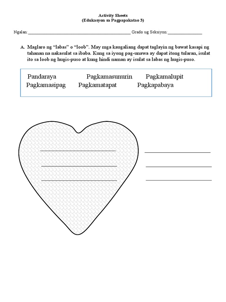 Activity Sheets Oct.17-21 | PDF