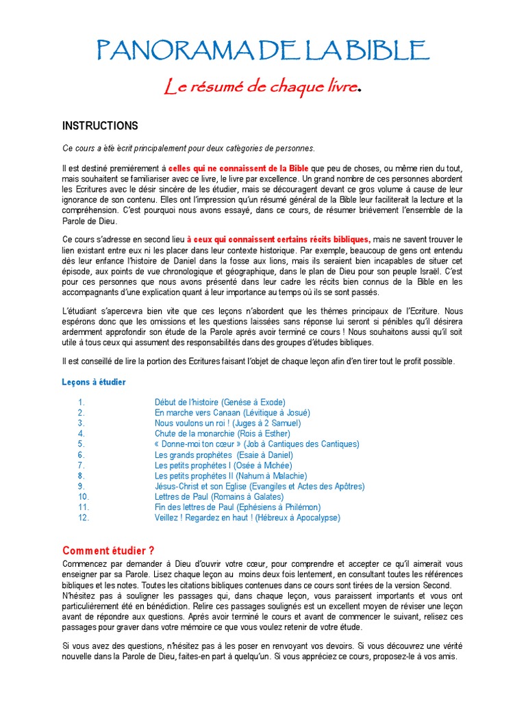 comment expliquer la bible pdf