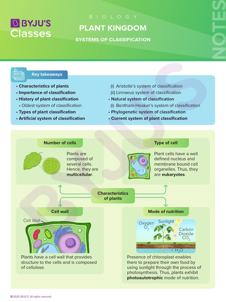 @akash - Notes Chapter 3 Introduction | PDF | Taxonomy (Biology) | Plants