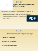 Lesson 1.3 Machine Languagesassembly Languages and High Level Languages