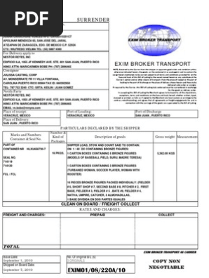 Bill of Lading