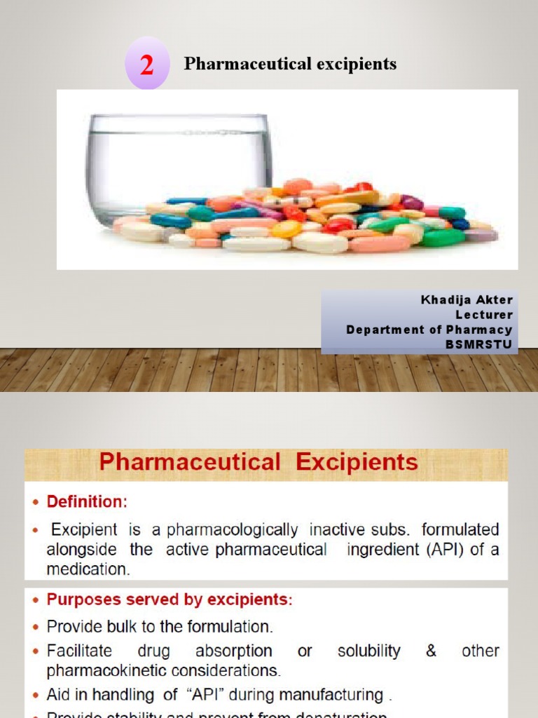 Pharmaceutical Excipients PDF Antioxidant Physical Chemistry