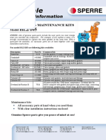 Technical info on HL2/105 compressor spare parts & maintenance kits