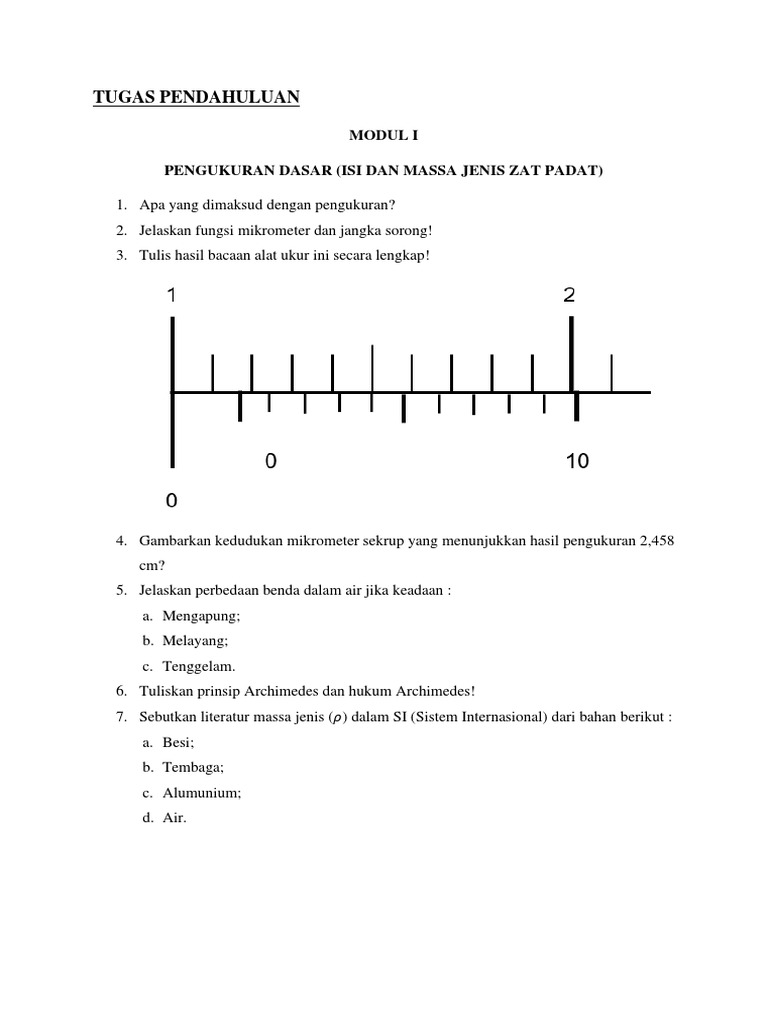 Tugas Pendahuluan Modul I | PDF | Metode & Bahan Ajar | Sains & Matematika