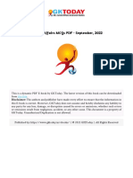 Current Affairs MCQs PDF - September 2022