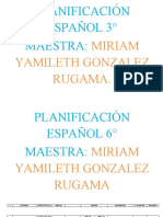 Planificación Español 3yami2014