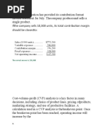 PilkintonCorporation Has Provided Its Contribution Format Income Statement For July