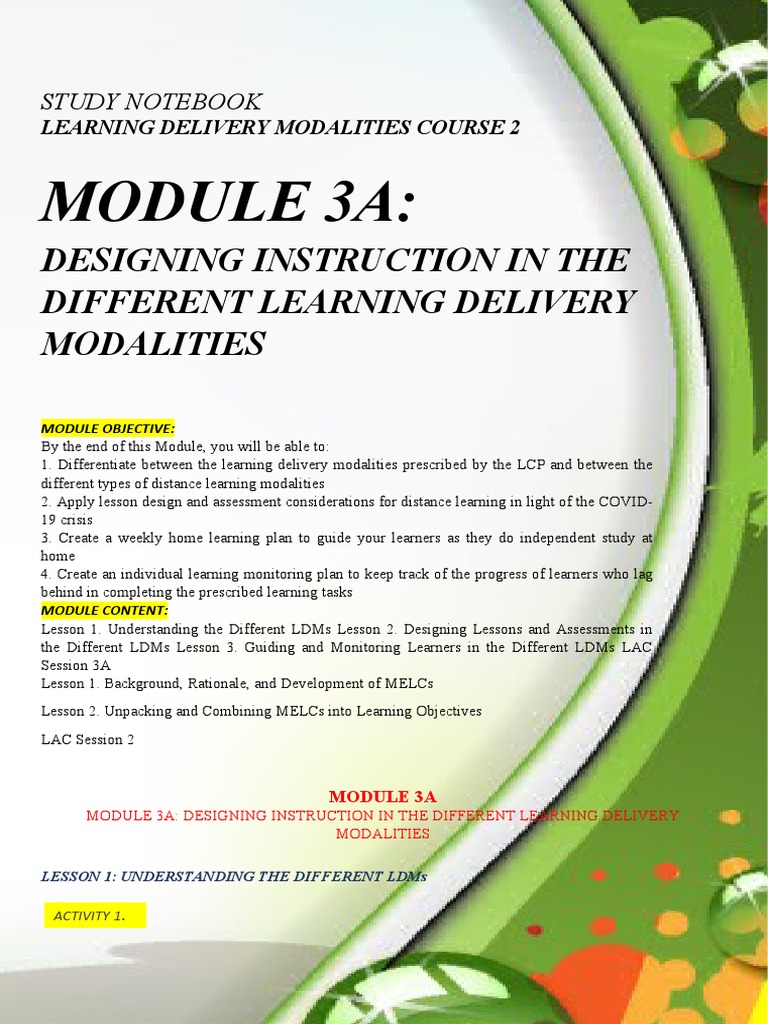 LAC - MODULE 3A Activities | PDF | Educational Assessment | Learning