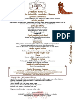 Svadbeni Menu VI.: Pjenušac Dobrodošlice Za Mladence I Kumove Aperitiv Dobrodošlice Hladno Predjelo Juha (Po Izboru)