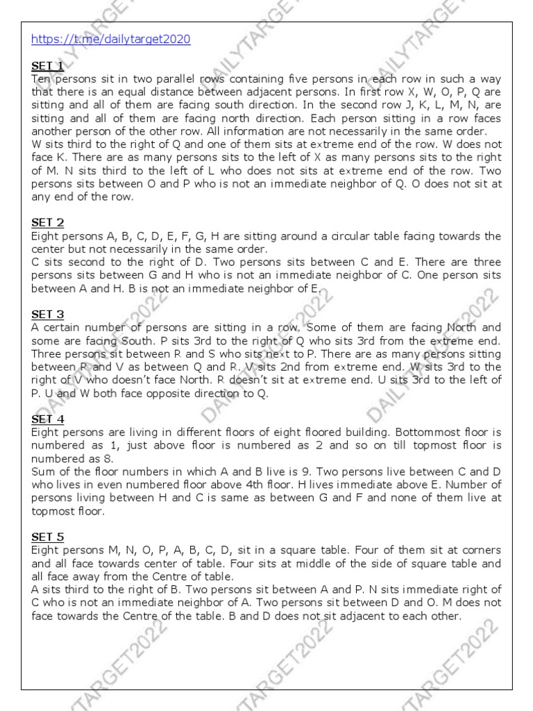 Puzzles Involving Numbers
