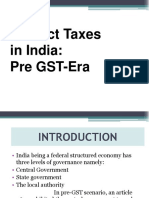 Indirect Taxes Before GST