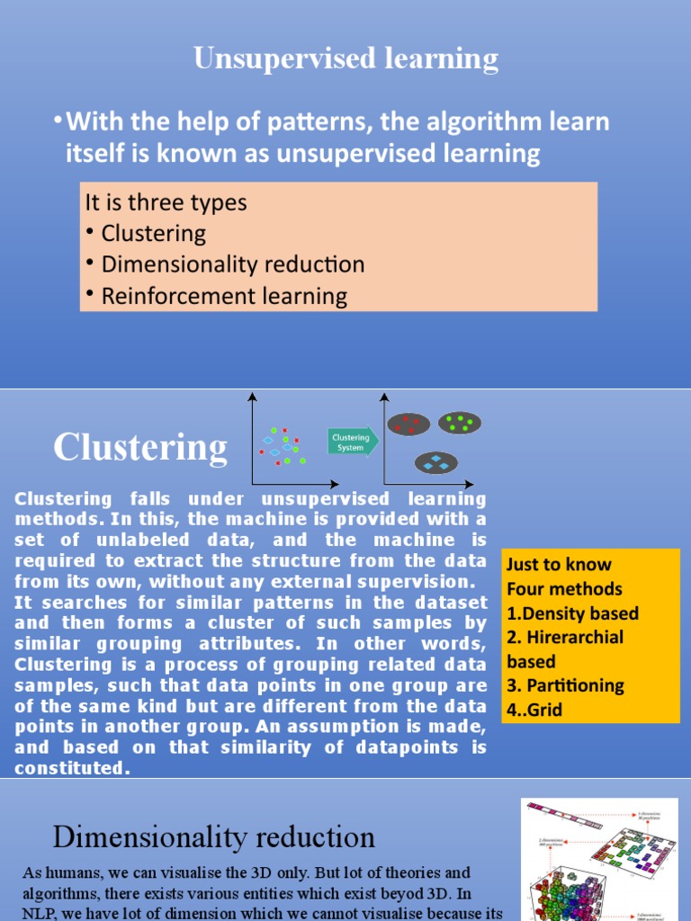 Unsupervised Learning, Neural Networks | PDF | Artificial Neural ...