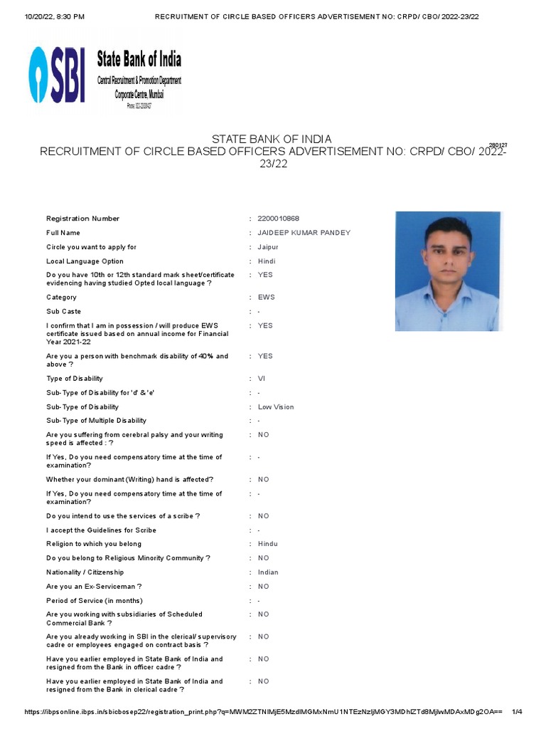 SBI Circle Based Officers Recruitment 2022 | PDF