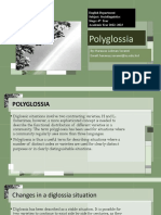 Polyglossia: English Department Subject: Sociolinguistics Stage: 4 Year Academic Year 2022-2023