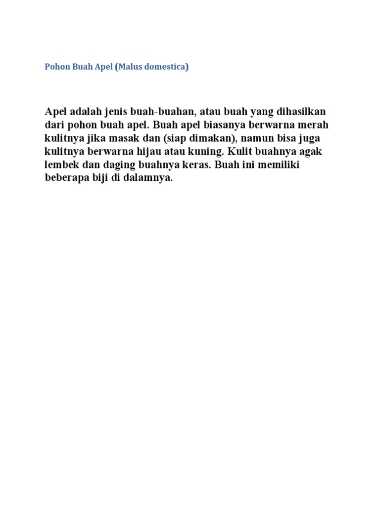 Pohon Buah Apel | PDF