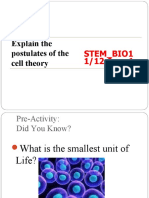 Postulate of Cell Theory