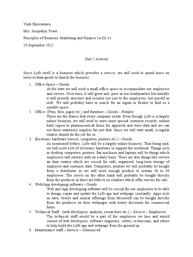 Unit 2 - Activity - Yash Shrivastava | PDF | Electronic Business ...