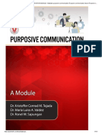 PURPOSIVE COMMUNICATION MODULE - Batstateu Purposive Communication-Purposive Communication Lesson-Purposive Communication Communication - PubHTML5