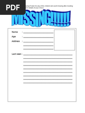 Missing Poster