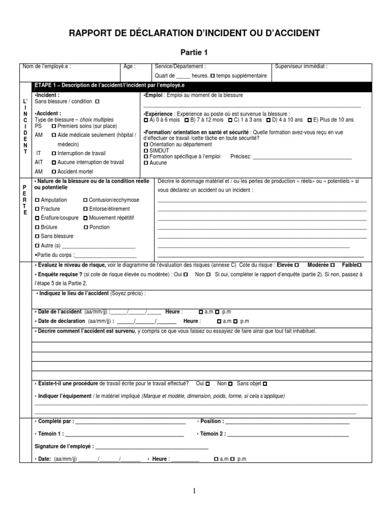 Rapport de Declaration Inc Acc | PDF | Sécurité