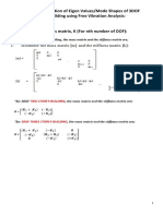 LESSON On Sample On Determination of Eigen Values-Mode Shape Using FREE Vibration Anal