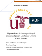 El Periodismo de Investigación y El Estudio Del Poder: La Obra de Cristina Martín Jiménez