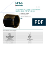 Manchon 2701 Tube Soudé Filetage Cylindrique LONGUEUR 34MM NOIR D15X21 RÉF 2701015N