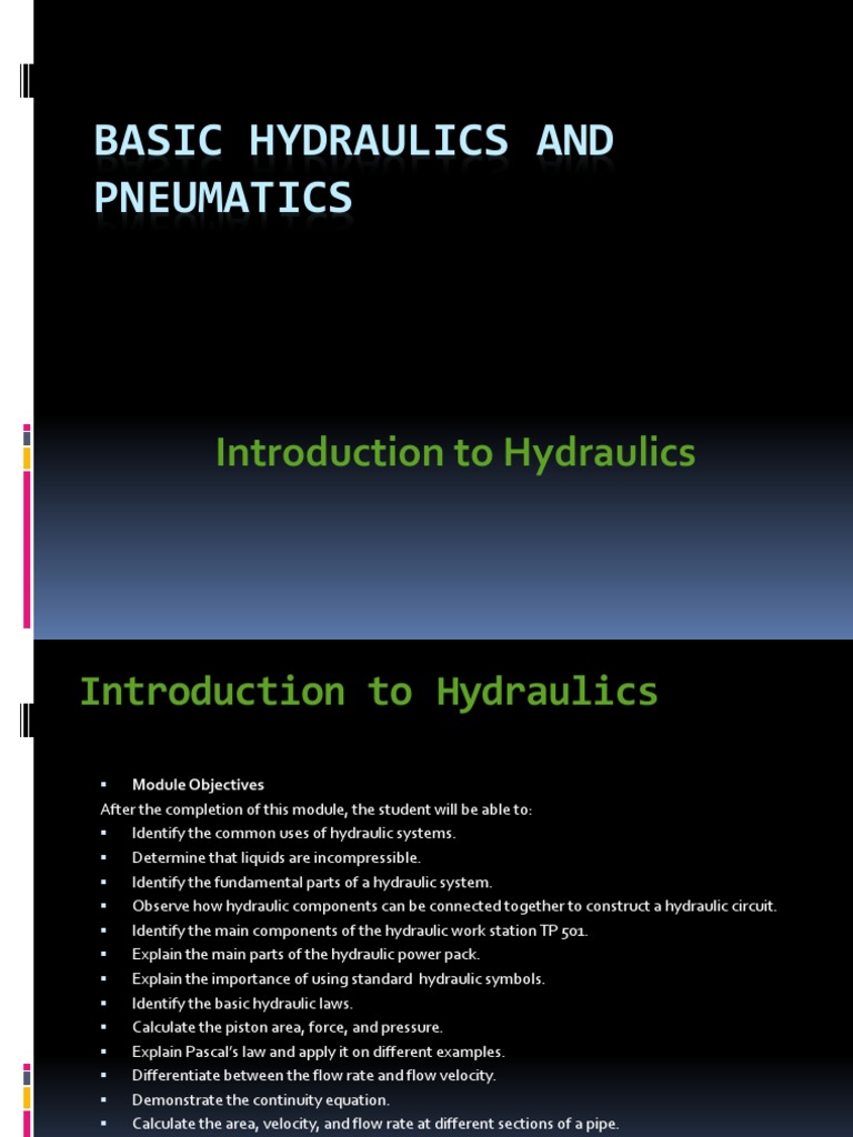 Basic Hydraulics and Pneumatics PDF Brake Pump