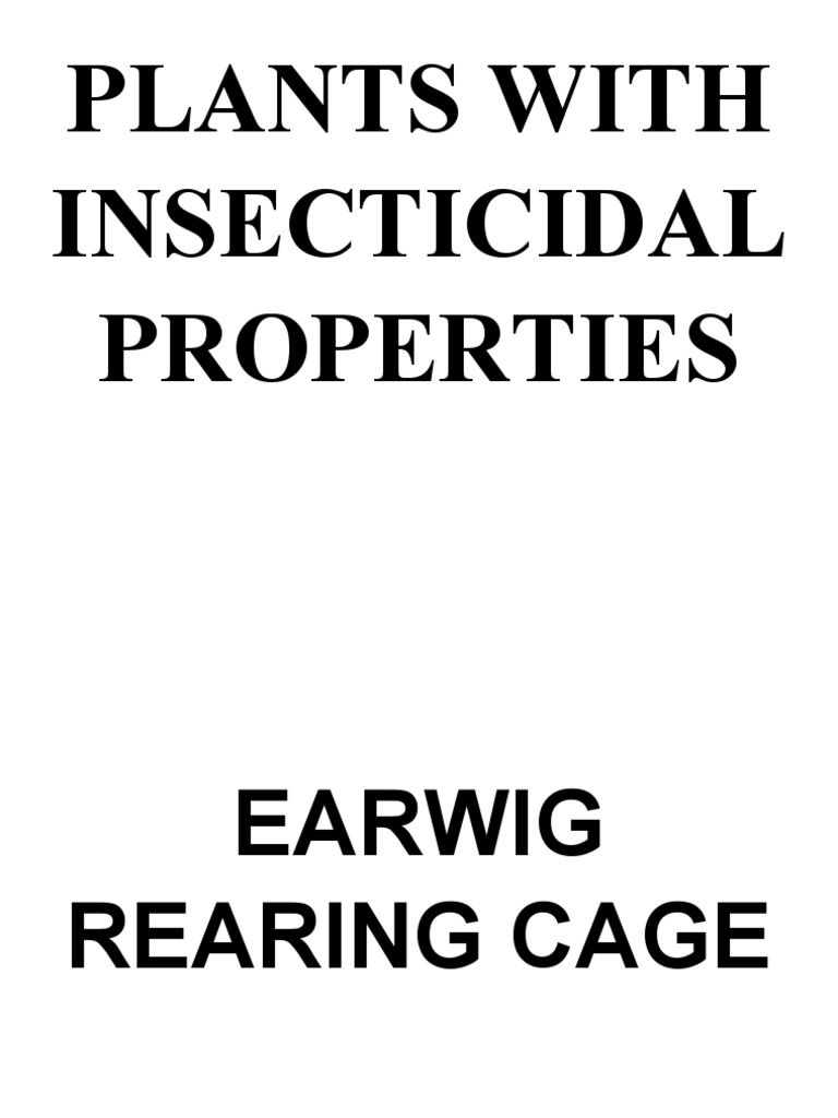 Plants With Insecticidal Properties | PDF