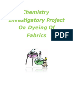 Toaz - Info Chemistry Investigatory Project On Dyeing of Fabrics For Class 12 PR