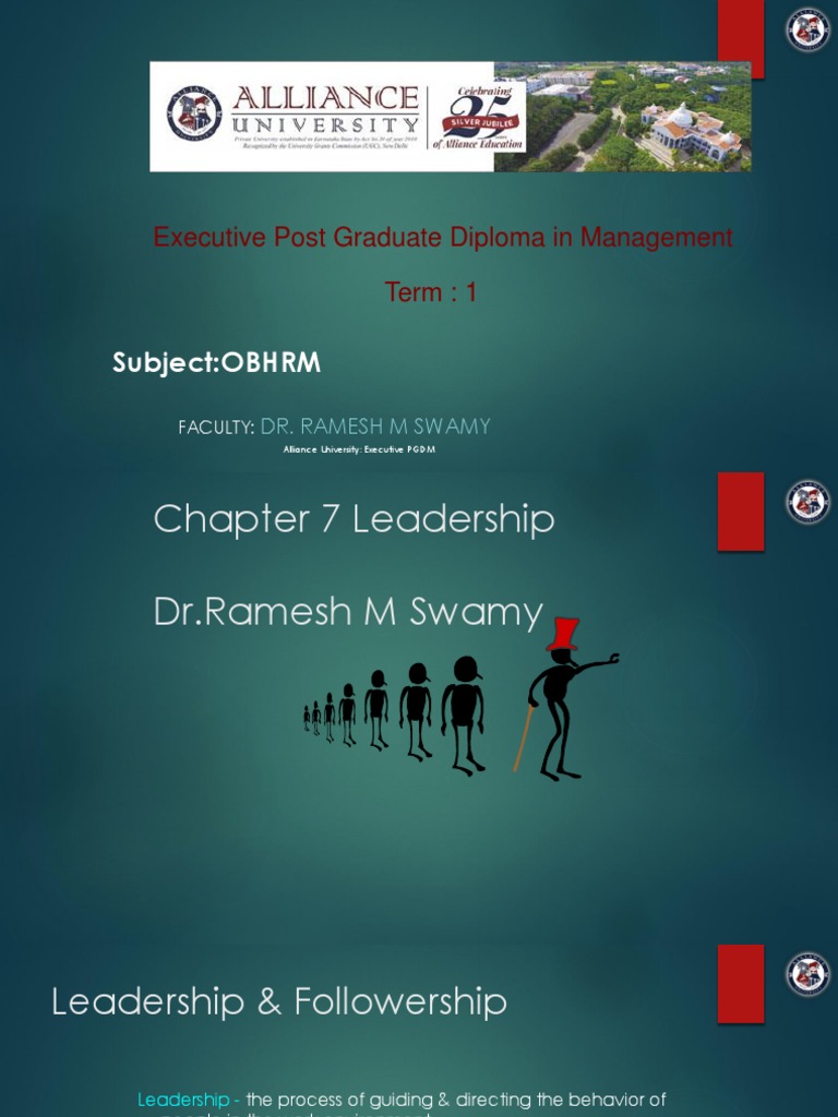 Chapter 7 Leadership Pdf Leadership Industrial And Organizational