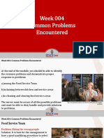 Week 004 Common Problems Encountered