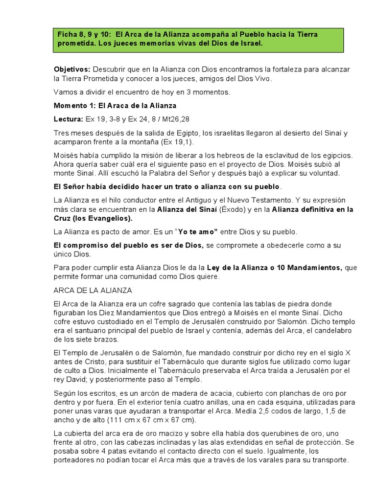 La Alianza de Dios con Su Pueblo | PDF | Arca de la Alianza | Moisés