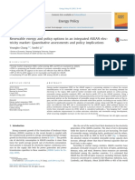 Renewable Energy and Policy Options in An Integrated ASEAN Electricity