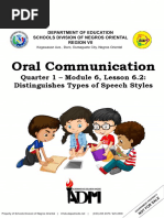 Oral Communication - Module 6