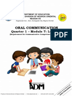 Oral Communication - Module 7